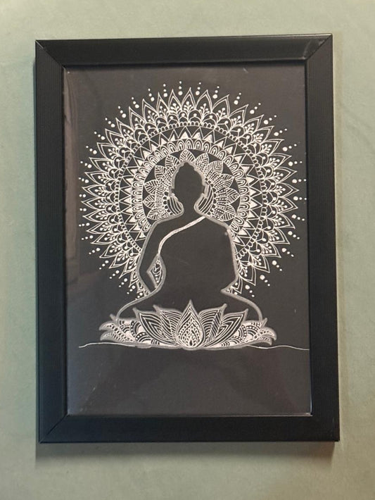 Lunar Lotus Buddha - Mandala Art