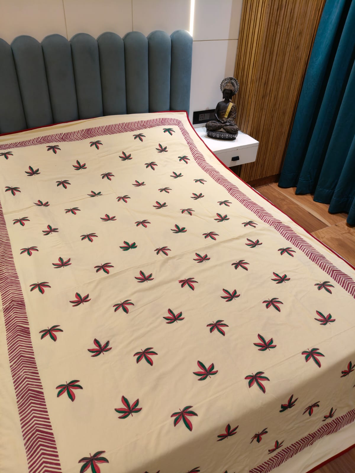 Floral Dreams - Reversible Hand Block Printed Dohar