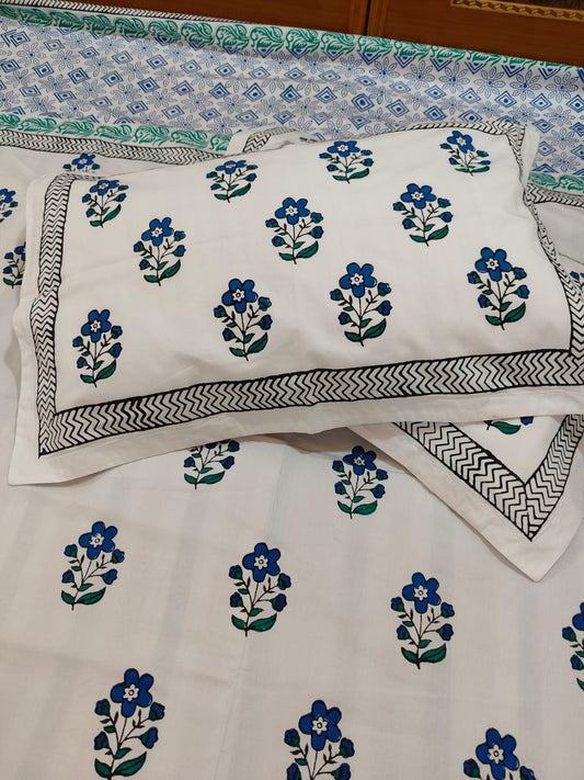 Amrapali – Hand Block Printed Double Bedsheet Set