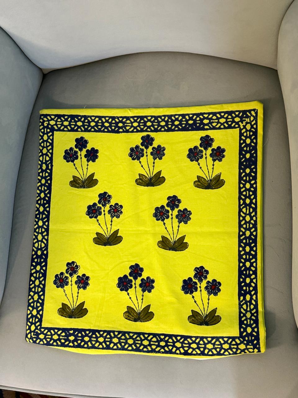Basant Bahar – Lime Green Cushion Covers (Set of 5)