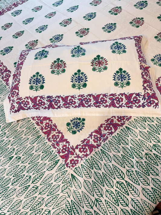 Khushi – Hand Block Printed Double Bedsheet Set