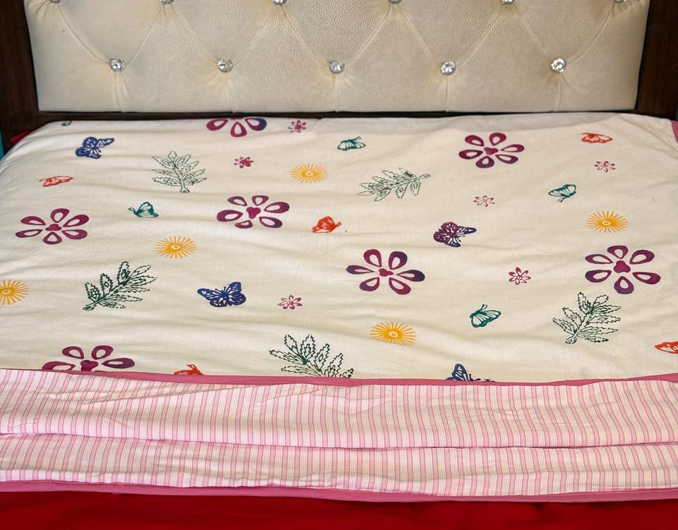 Sunbeam Meadow: 3-Layered Reversible Dohar for Kids (0–7 Years)