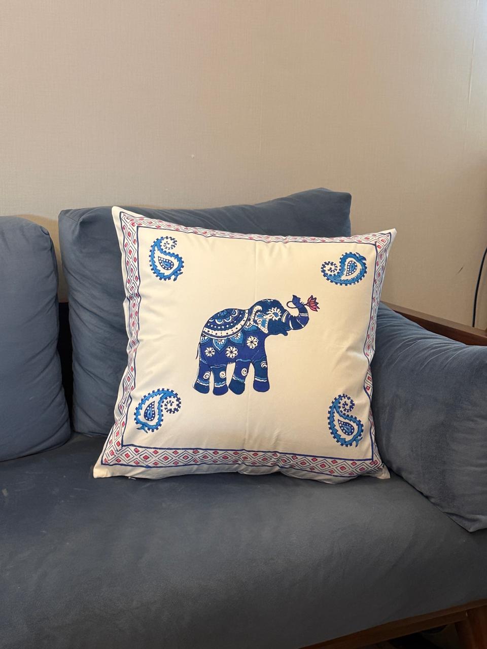 Matanga – Cotton Hand Block Printed Big Cushion Covers (Set of 2)