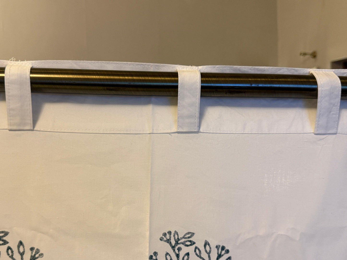 Morni – Set of 2 Hand Block Print Cotton Window Curtains