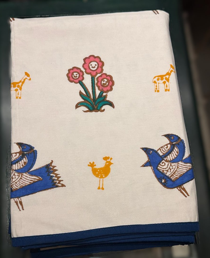 Bird Tales: 3-Layered Reversible Dohar for Kids (0–7 Years)
