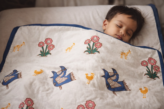 Bird Tales: 3-Layered Reversible Dohar for Kids (0–7 Years)