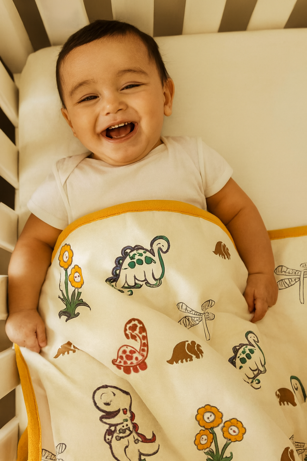 Jurassic Joy: 3-Layered Reversible Dohar for Kids (0–7 Years)