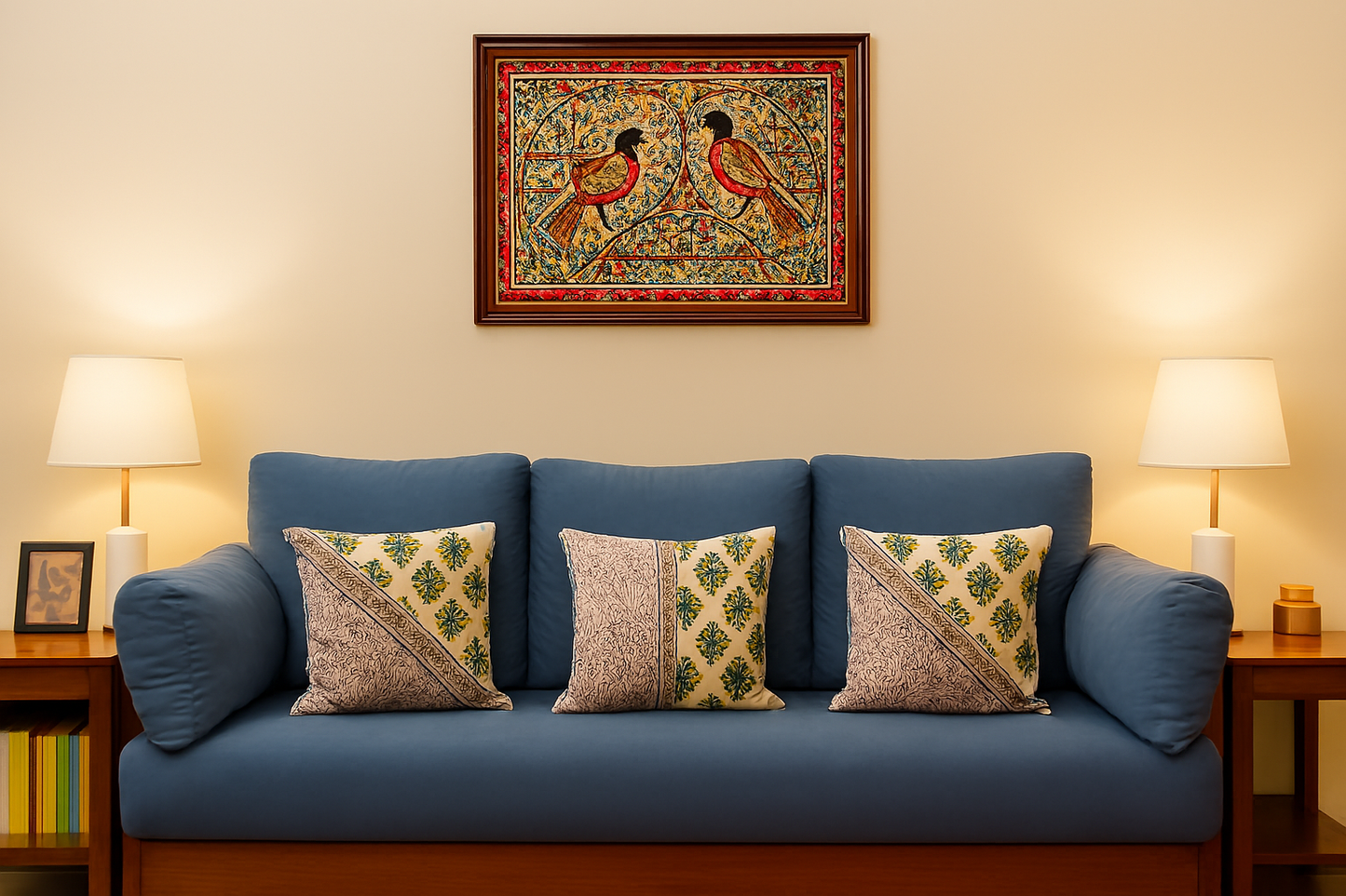 Rajni – Set of 3 Handblock Printed Cotton Cushion Covers