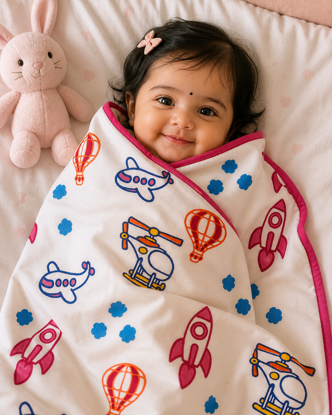 Sky Safari: 3-Layered Reversible Dohar for Kids (0–7 Years)