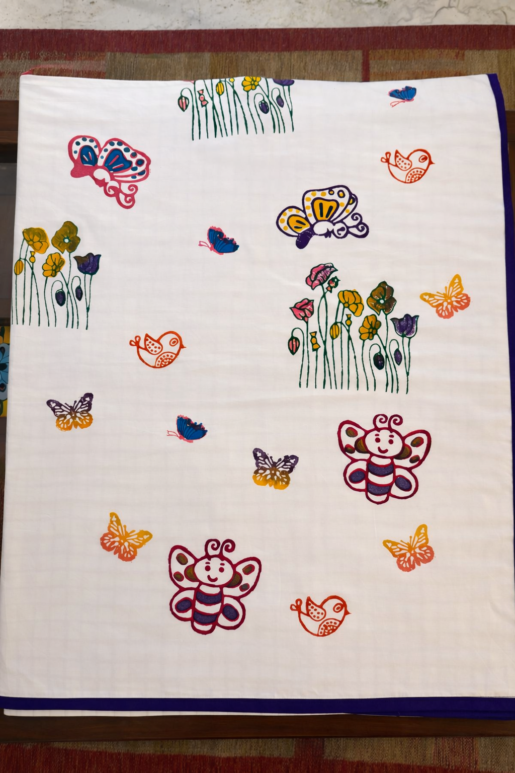 Stardust Garden: 3-Layered Reversible Dohar for Kids (0–7 Years)