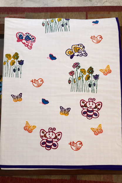 Stardust Garden: 3-Layered Reversible Dohar for Kids (0–7 Years)