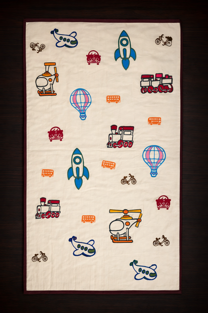 Zoom Town: 3-Layered Reversible Dohar for Kids (0–7 Years)