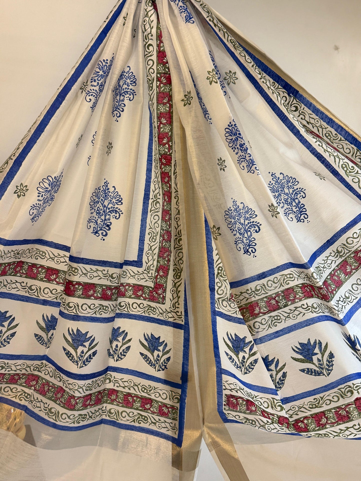 Gulbahar – White Chanderi Silk Dupatta