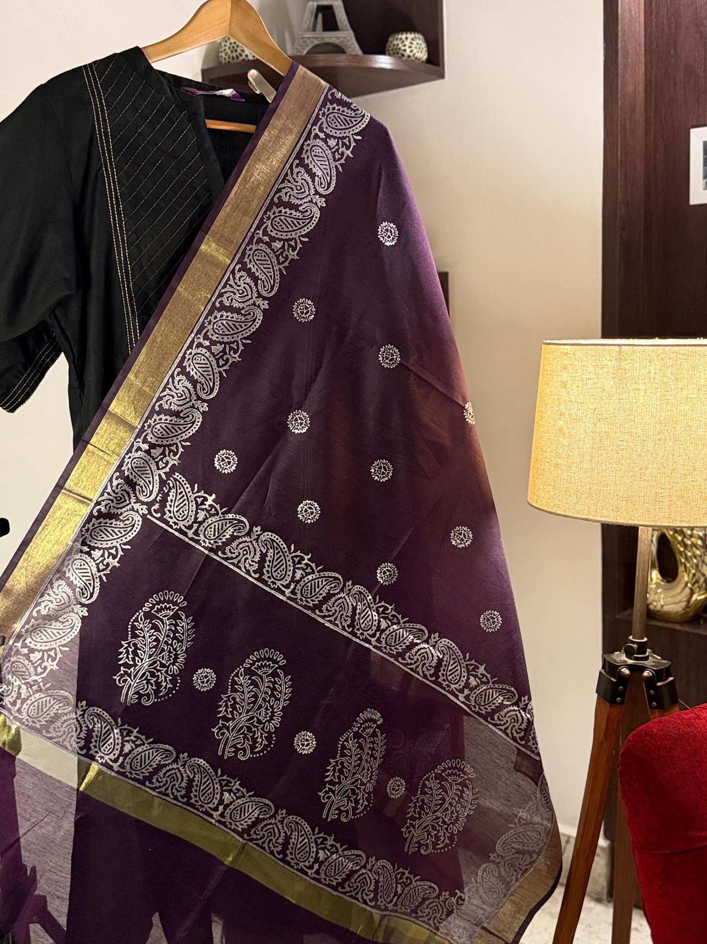 Jamuni – Purple Chanderi Silk Dupatta