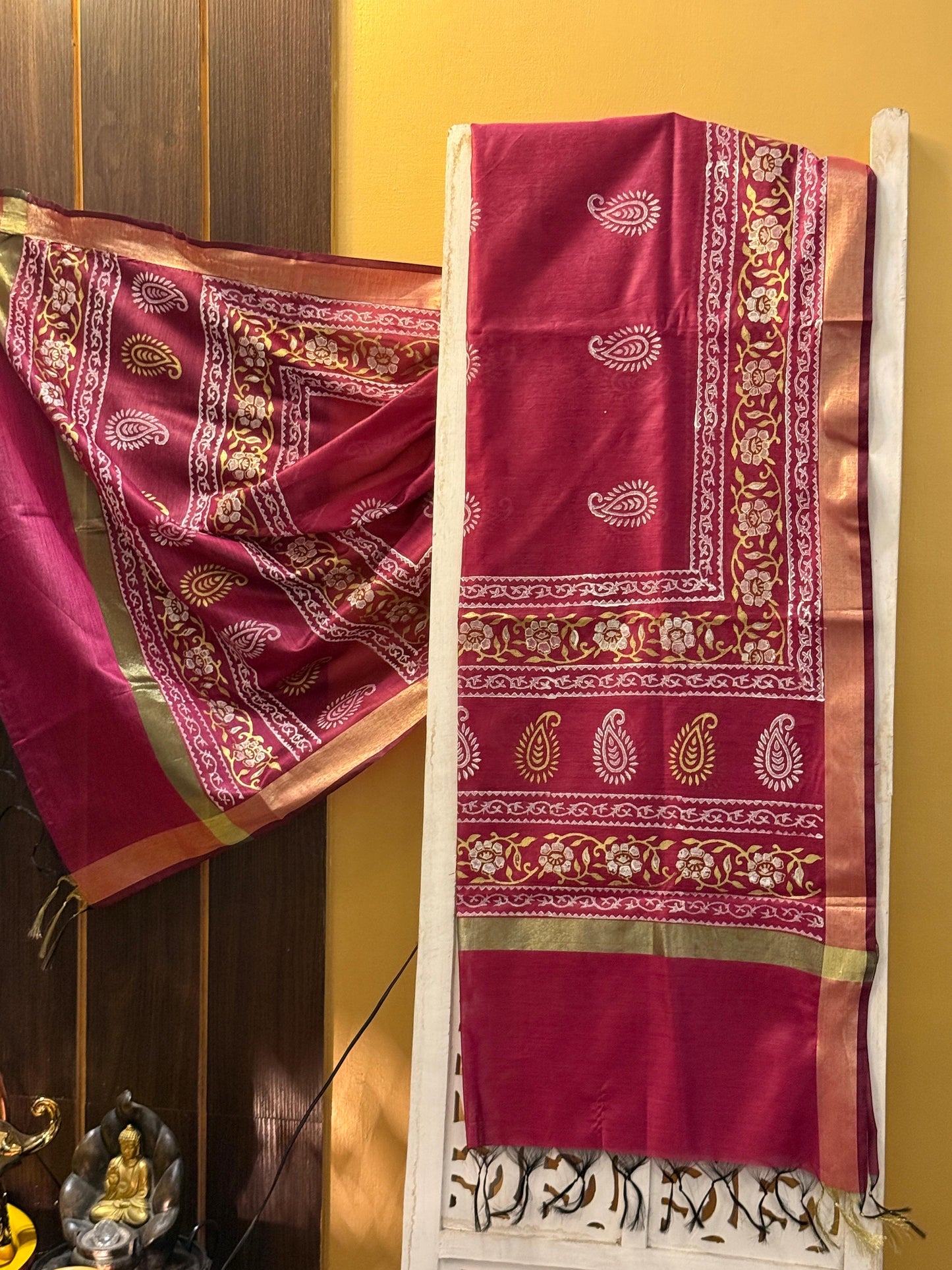 Rajrani - Rani Pink Chanderi Silk Dupatta