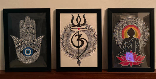 Trinity of Tranquility - Mandala Wall Art – Set of 3