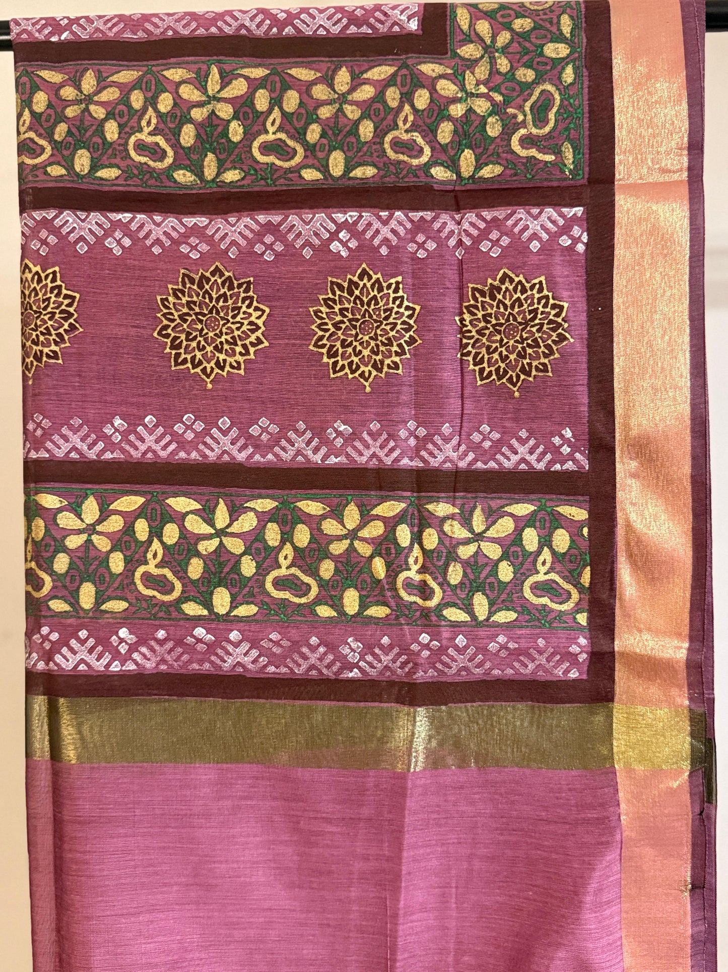 Lavanya– Mauve Chanderi Silk Dupatta