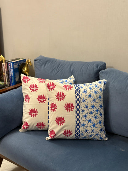 ChandniPhool – Ivory Cotton Cushion Covers (Set of 2)