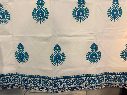 Morni – Set of 2 Hand Block Print Cotton Window Curtains