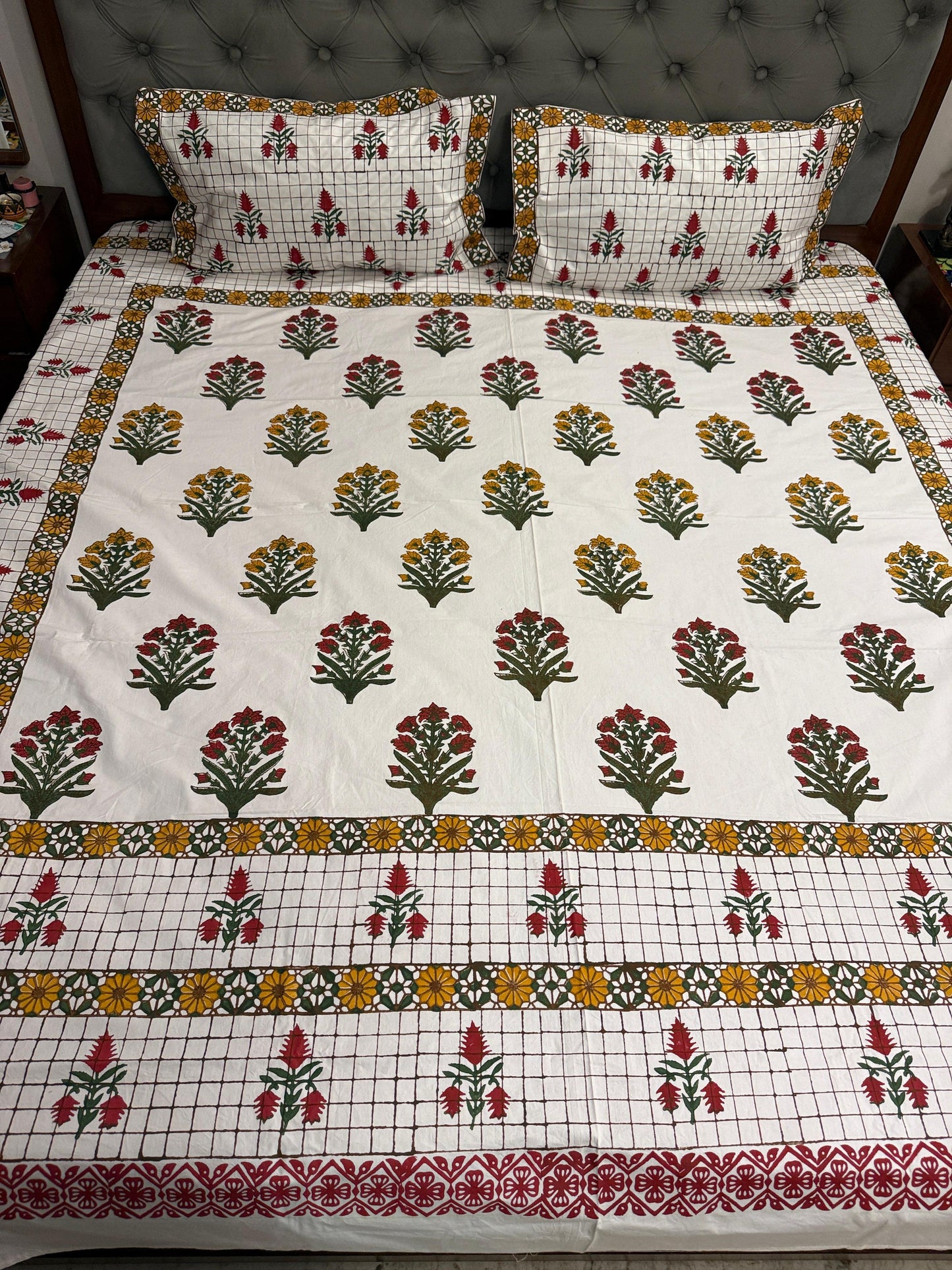 Meher – Hand Block Printed Double Bedsheet Set