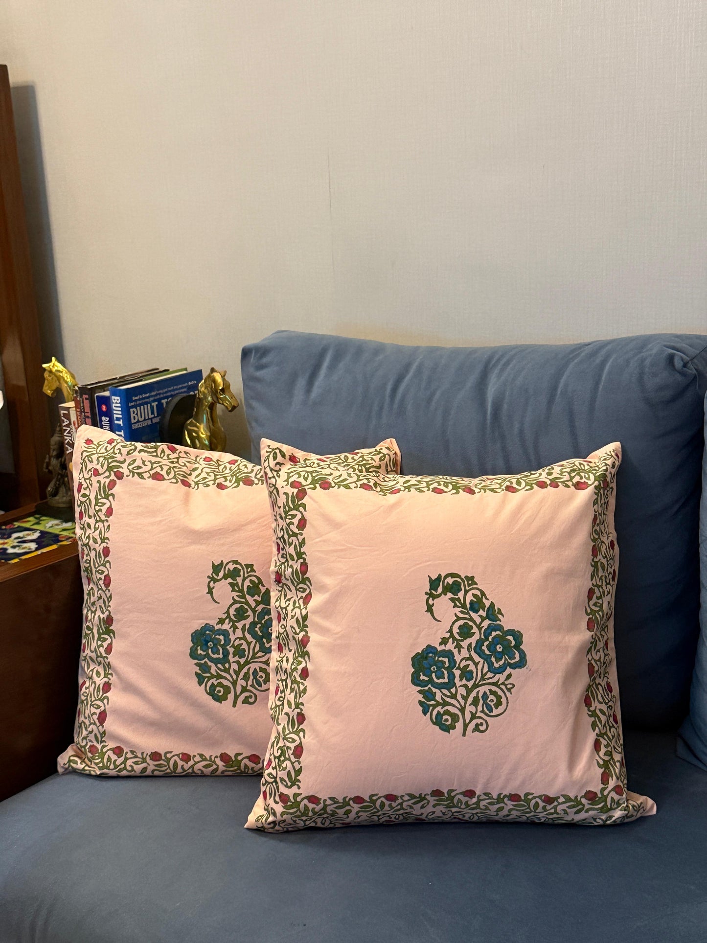 GulNaar – Light Pink Cotton Cushion Covers (Set of 2)