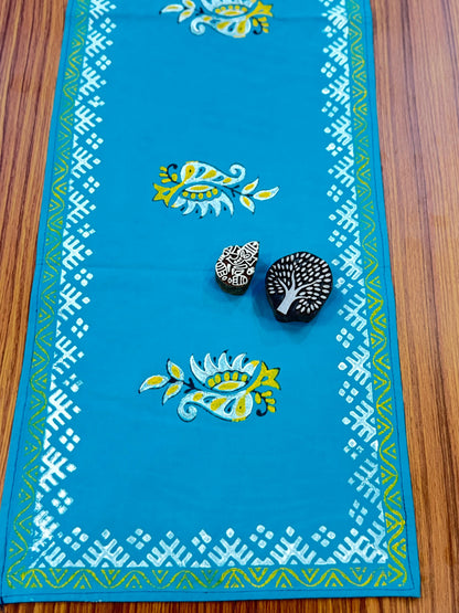 Neerja – Hand Block Printed Multipurpose Blue Cotton Runner