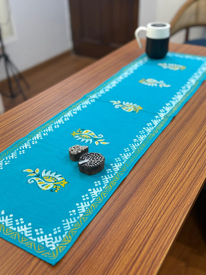 Neerja – Hand Block Printed Multipurpose Blue Cotton Runner