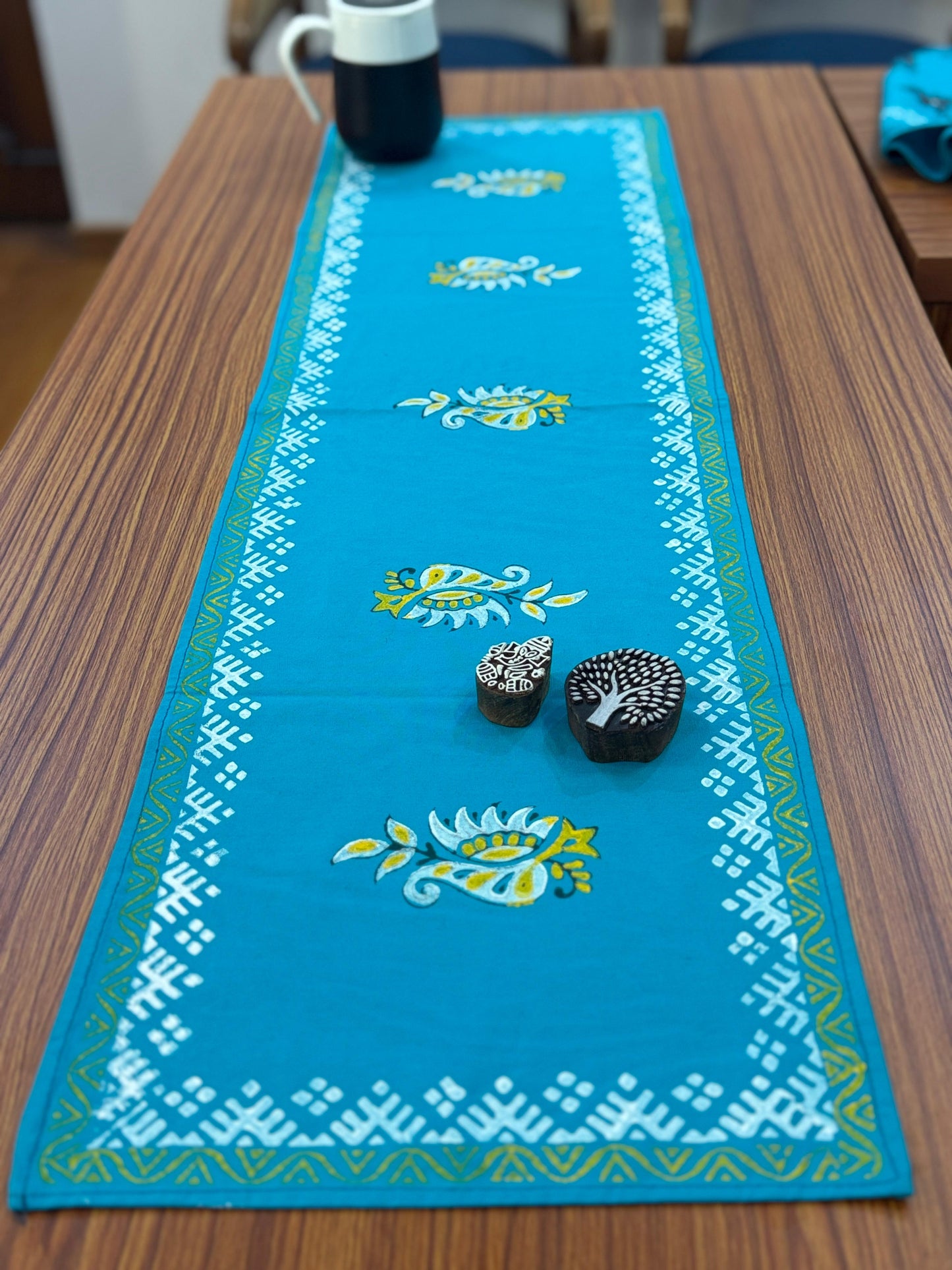 Neerja – Hand Block Printed Multipurpose Blue Cotton Runner