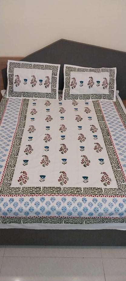 Sheetal – Hand Block Printed Diwan Bedsheet Set
