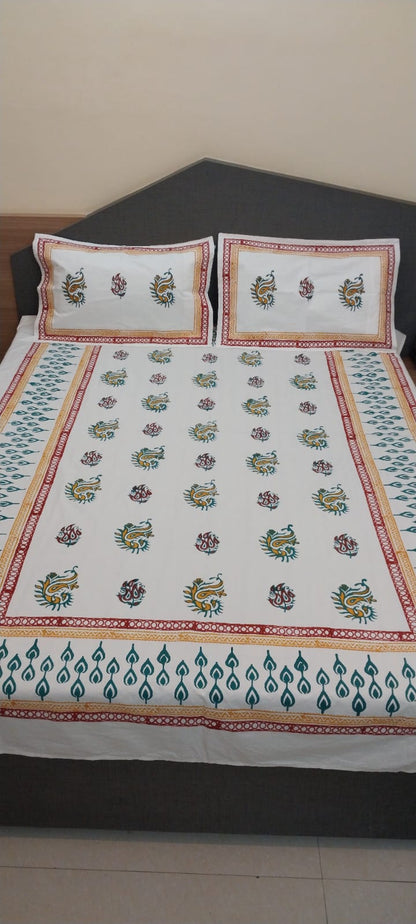 Leela – Hand Block Printed Diwan Bedsheet Set