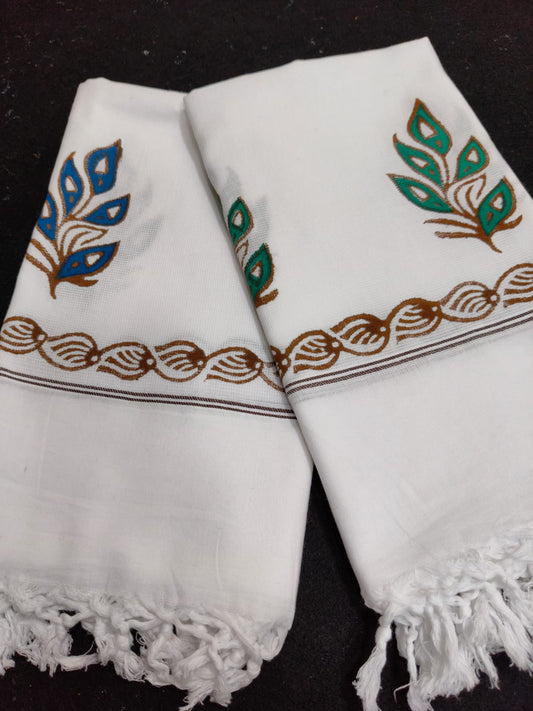 Varak - Hand Block Printed Cotton Towels (Set of 2)