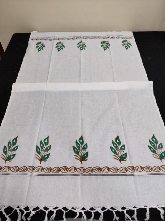 Varak - Hand Block Printed Cotton Towels (Set of 2)