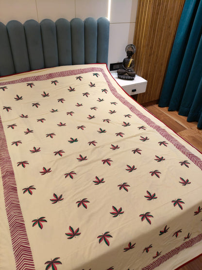 Floral Dreams - Reversible Hand Block Printed Dohar