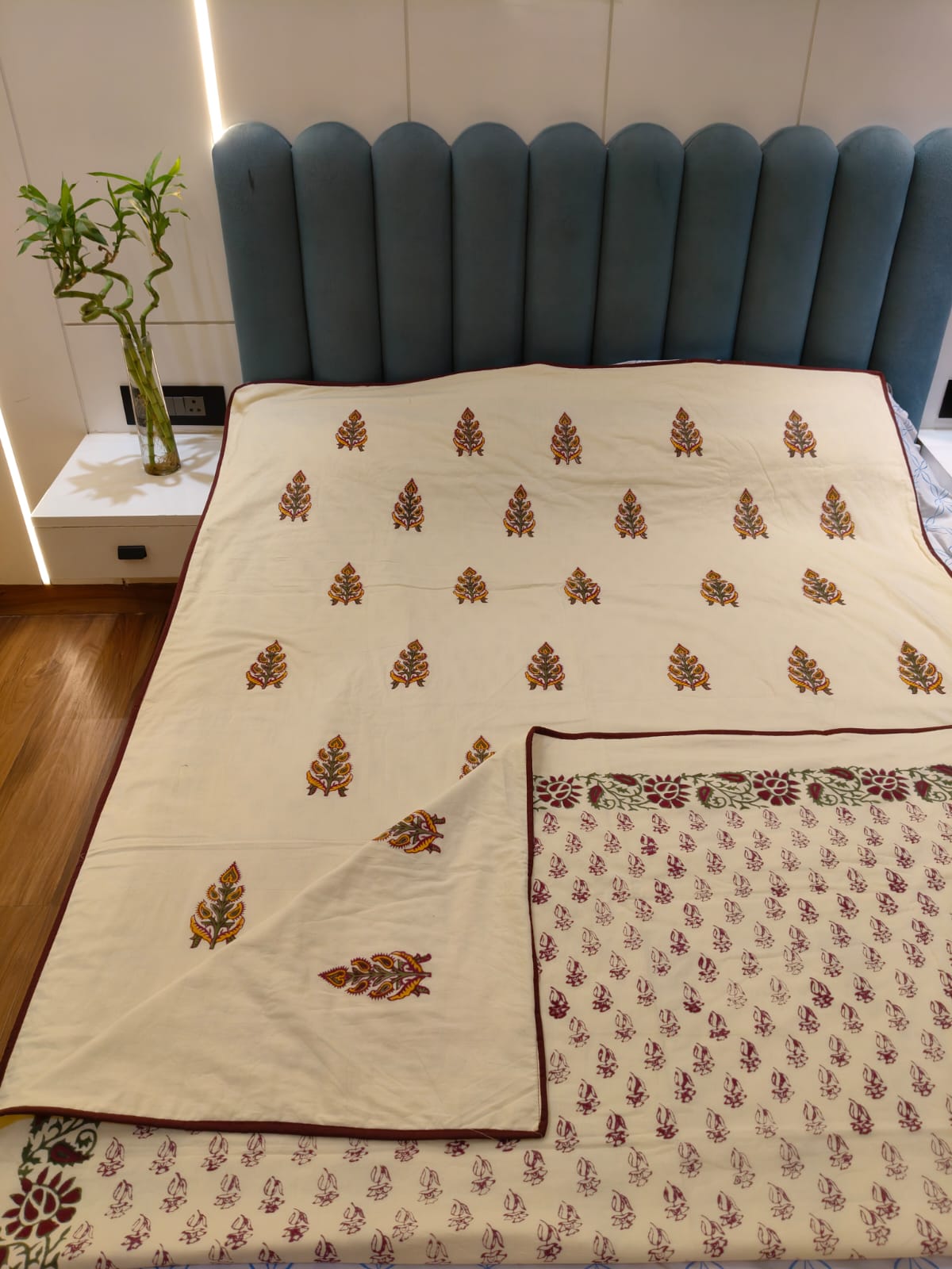 Peaceful Dreams - Reversible Hand Block Printed Dohar