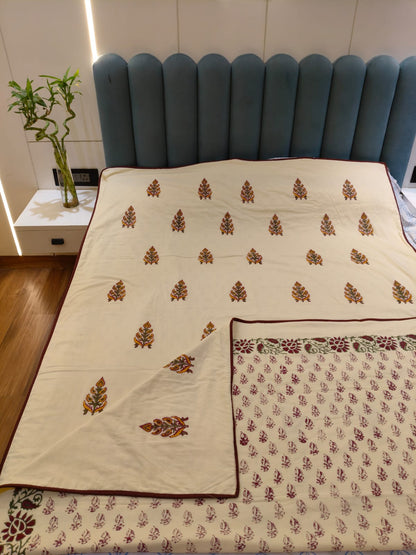 Peaceful Dreams - Reversible Hand Block Printed Dohar
