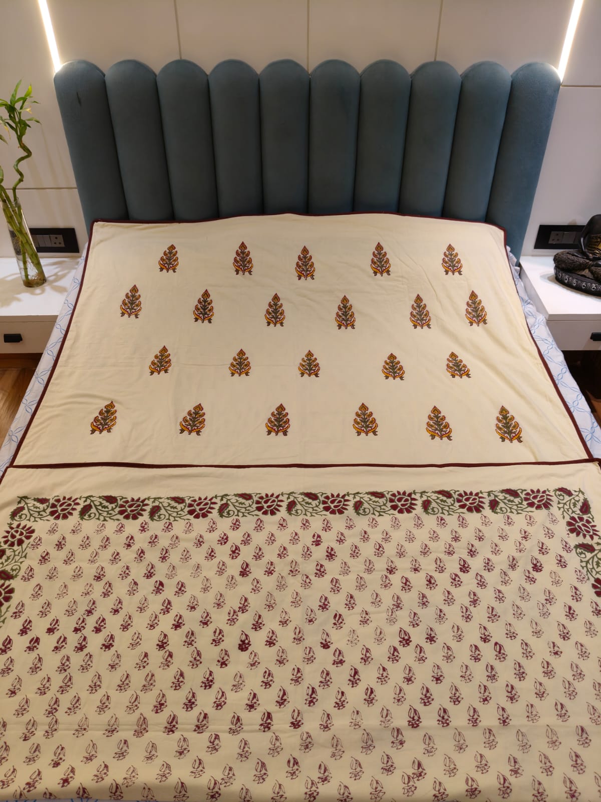 Peaceful Dreams - Reversible Hand Block Printed Dohar