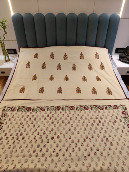 Peaceful Dreams - Reversible Hand Block Printed Dohar