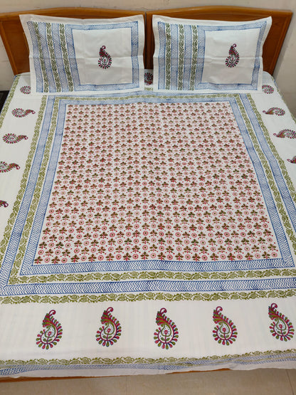 Chitrani – Hand Block Printed Double Bedsheet Set