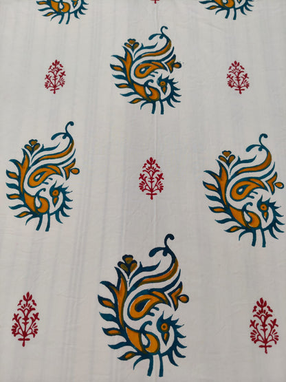 Leela – Hand Block Printed Double Bedsheet Set