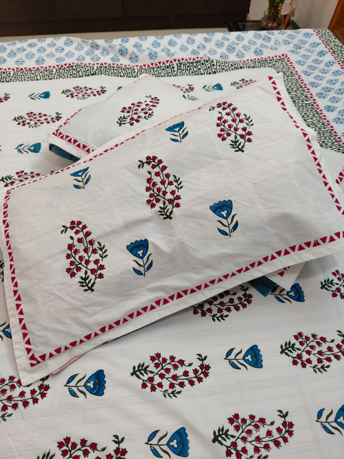 Sheetal – Hand Block Printed Double Bedsheet Set