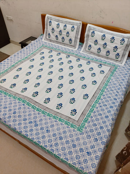 Amrapali – Hand Block Printed Double Bedsheet Set