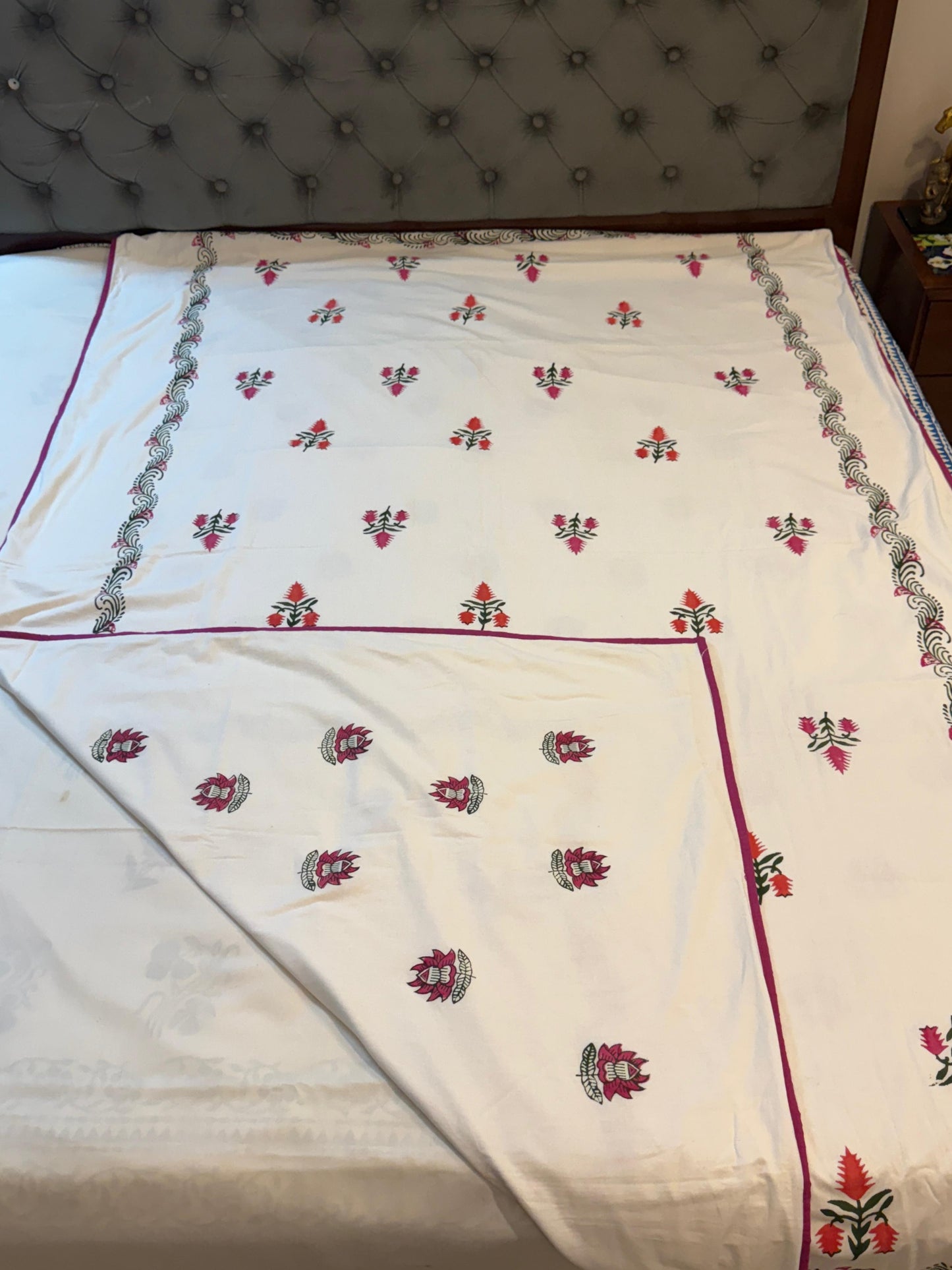 Pleasant Dreams - Reversible Hand Block Printed Dohar