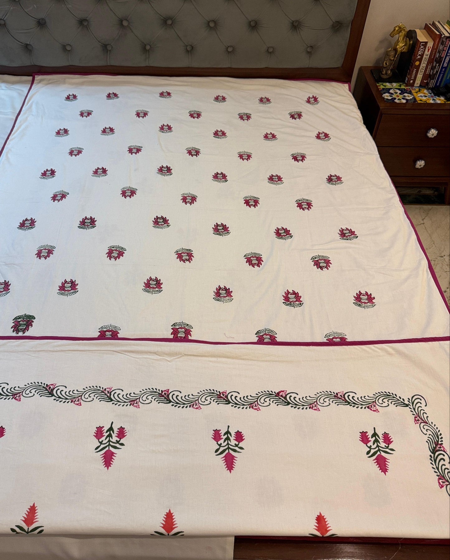 Pleasant Dreams - Reversible Hand Block Printed Dohar