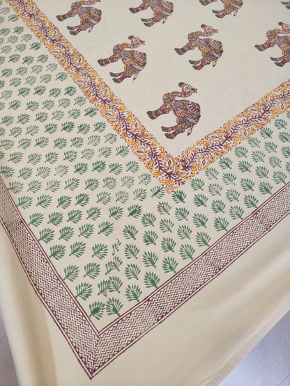 Camel Trail – Hand Block Printed Custom Double Bedsheet Set