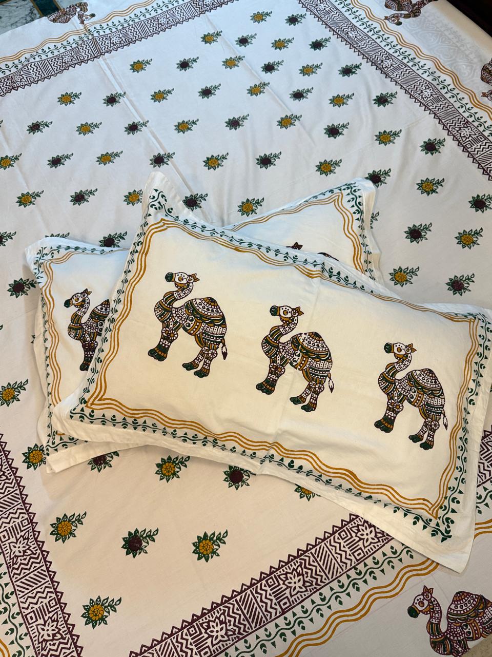 Padharo Sa – Hand Block Printed Double Bedsheet Set