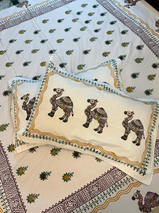 Padharo Sa – Hand Block Printed Double Bedsheet Set