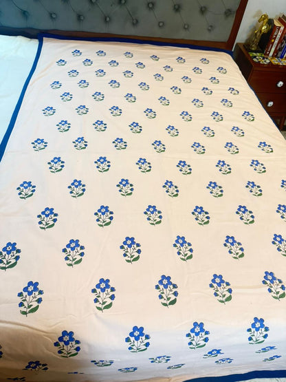 Tranquil Dreams - Light Pink Reversible Hand Block Printed Dohar