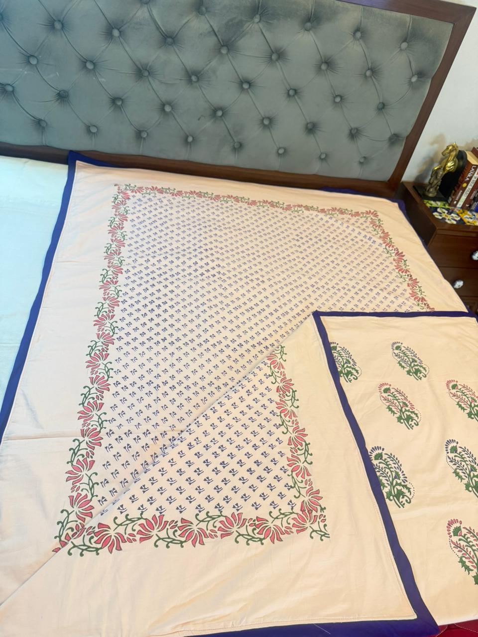 Cheerful Dreams - Light Pink Reversible Hand Block Printed Dohar