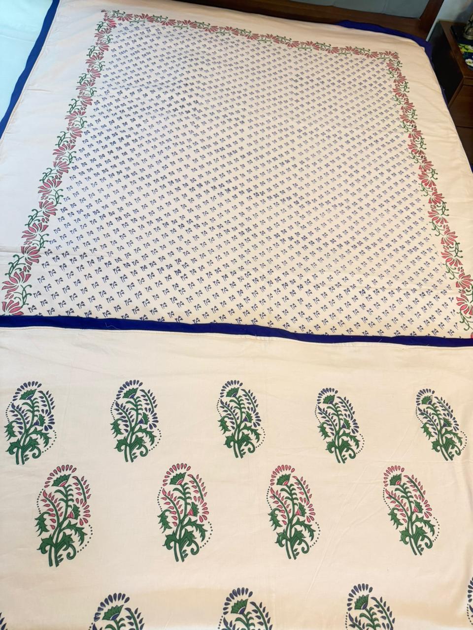 Cheerful Dreams - Light Pink Reversible Hand Block Printed Dohar