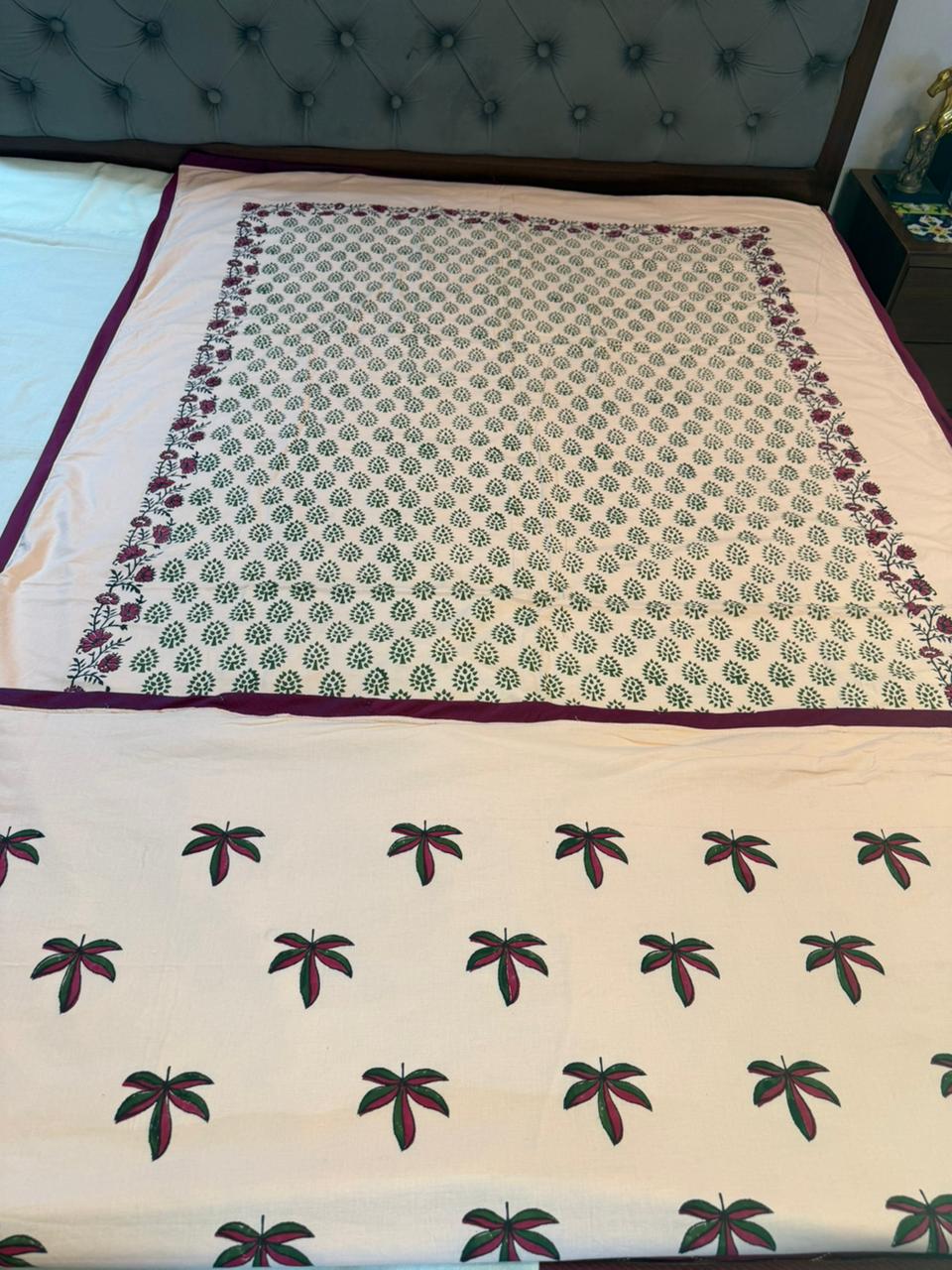 Pink Dreams - Light Pink Reversible Hand Block Printed Dohar